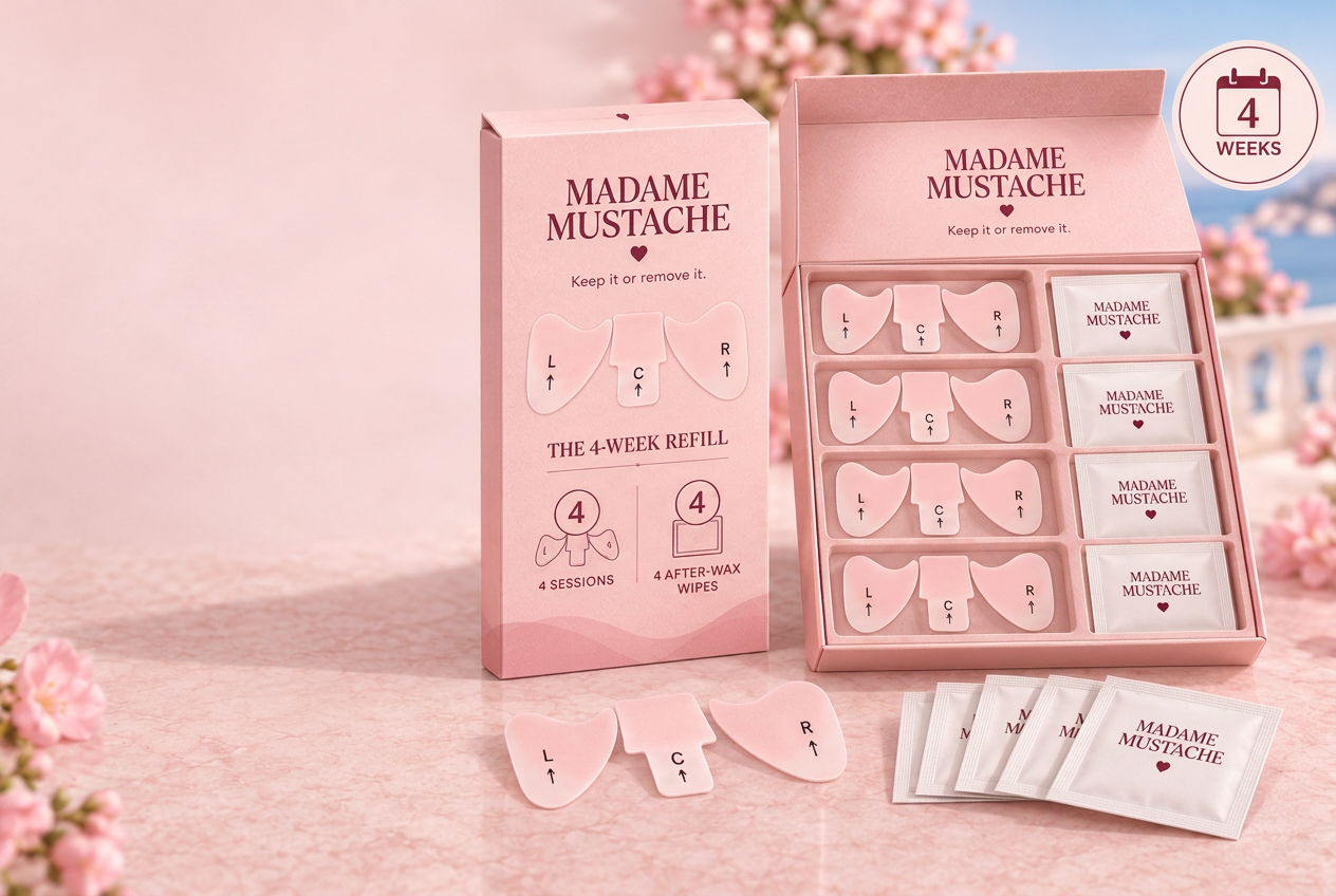 Madame Mustache four-week refill box